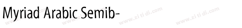 Myriad Arabic Semib字体转换